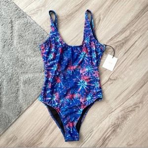 NWT Onia Kelly Fireworks Tie Dye One Piece Suit